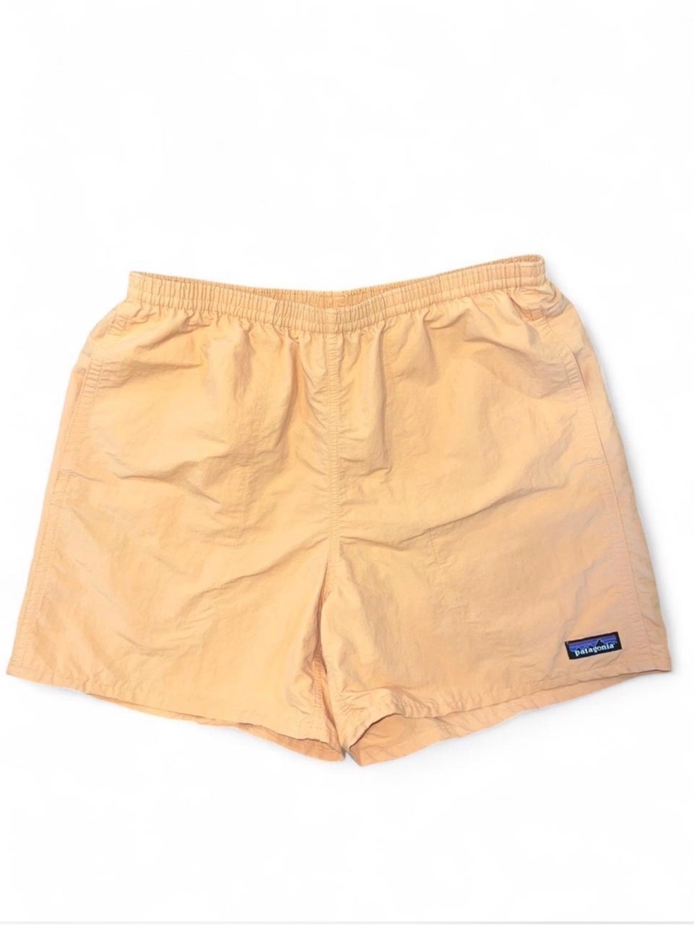 Patagonia Peach-Orange Swim Shorts with Logo